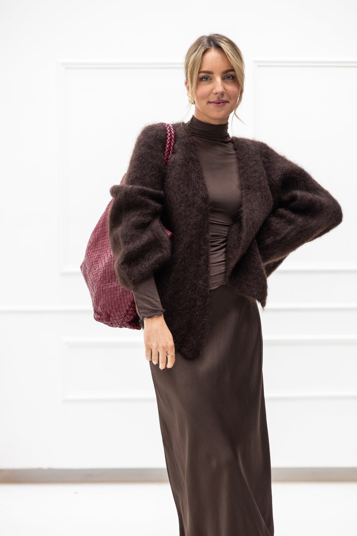 Villa Smilla Cardigan Mohair Brown