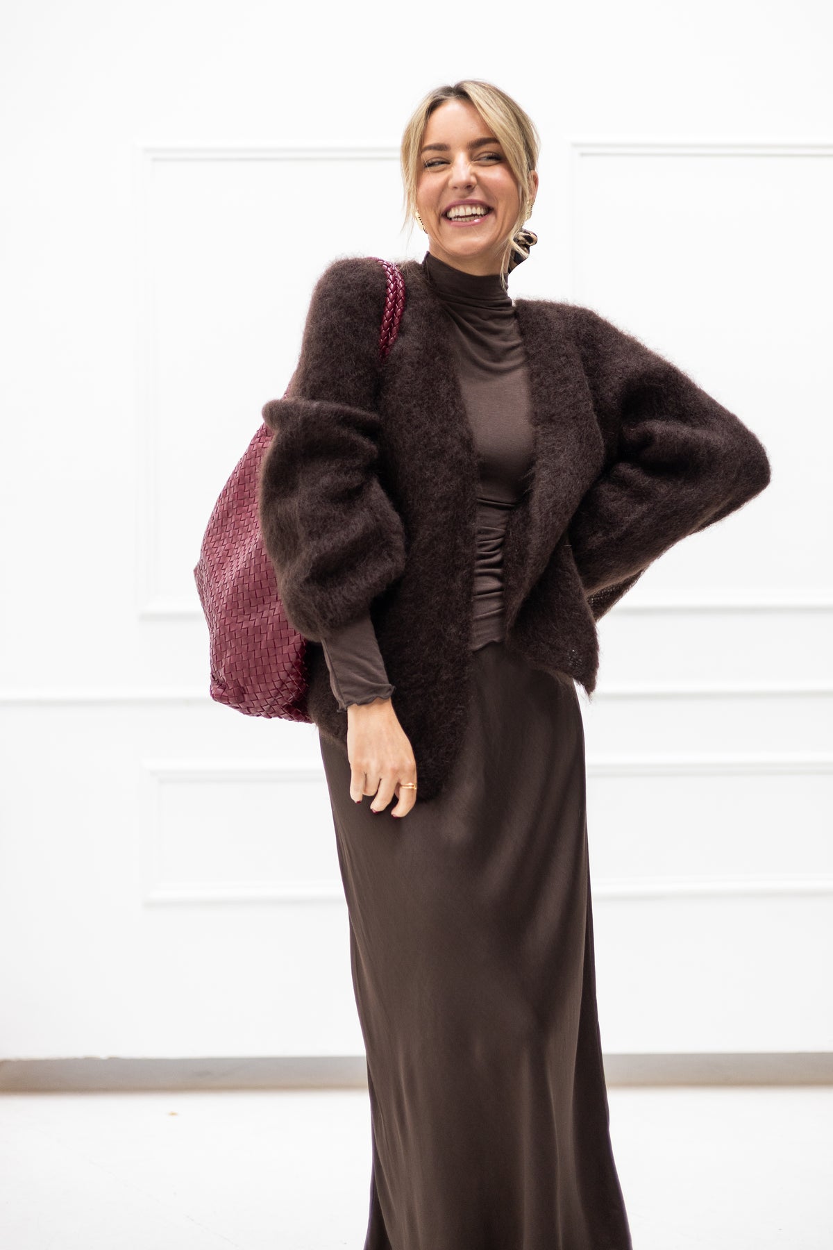 Villa Smilla Cardigan Mohair Brown