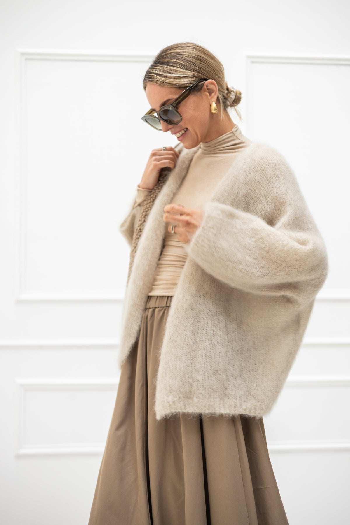 Villa Smilla Cardigan Mohair beige