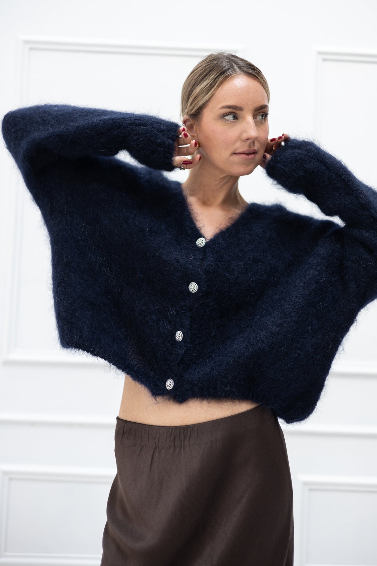 Villa Smilla Mohair Cardigan Midnight Sparkle