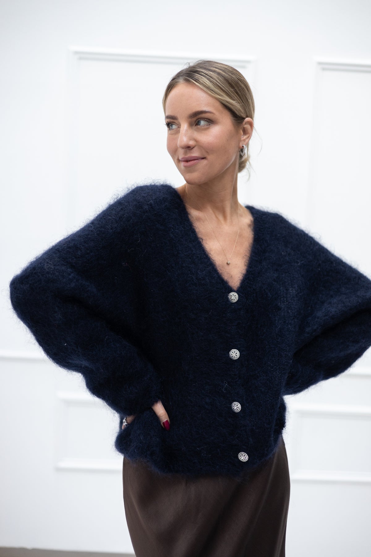 Villa Smilla Mohair Cardigan Midnight Sparkle