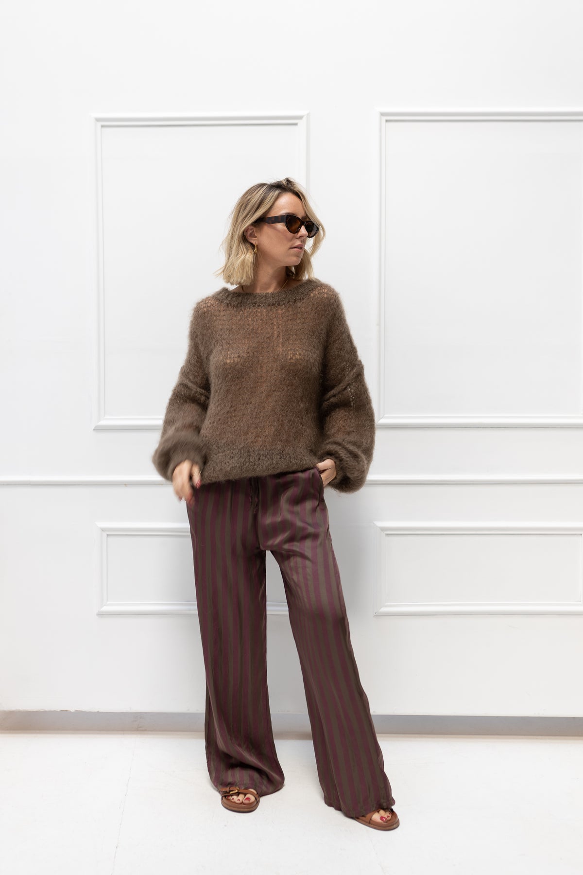 Villa Smilla Mohair Pullover Mathilda braun