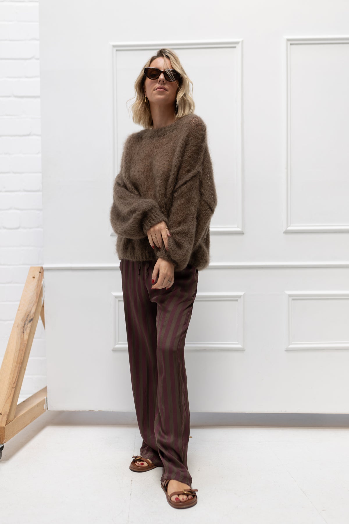 Villa Smilla Mohair Pullover Mathilda braun