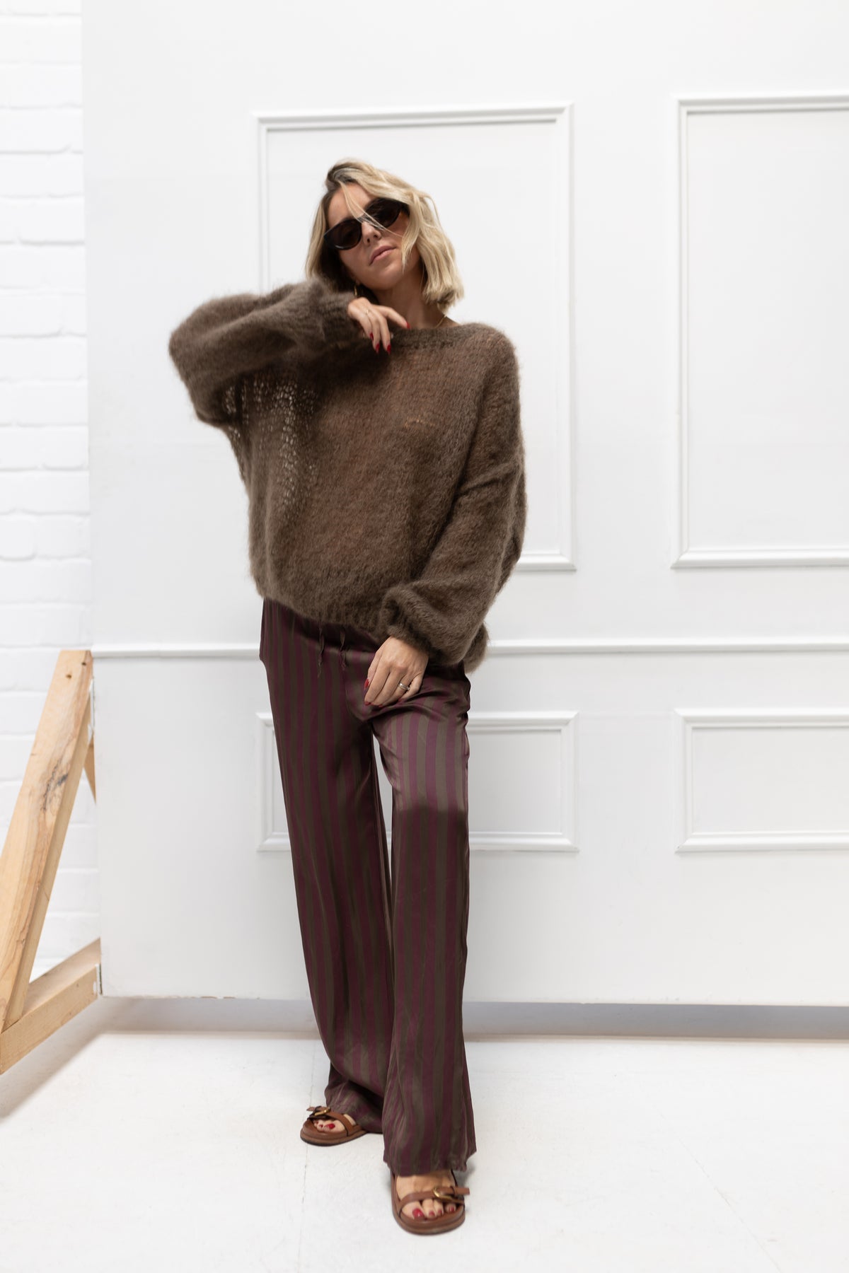 Villa Smilla Mohair Pullover Mathilda braun