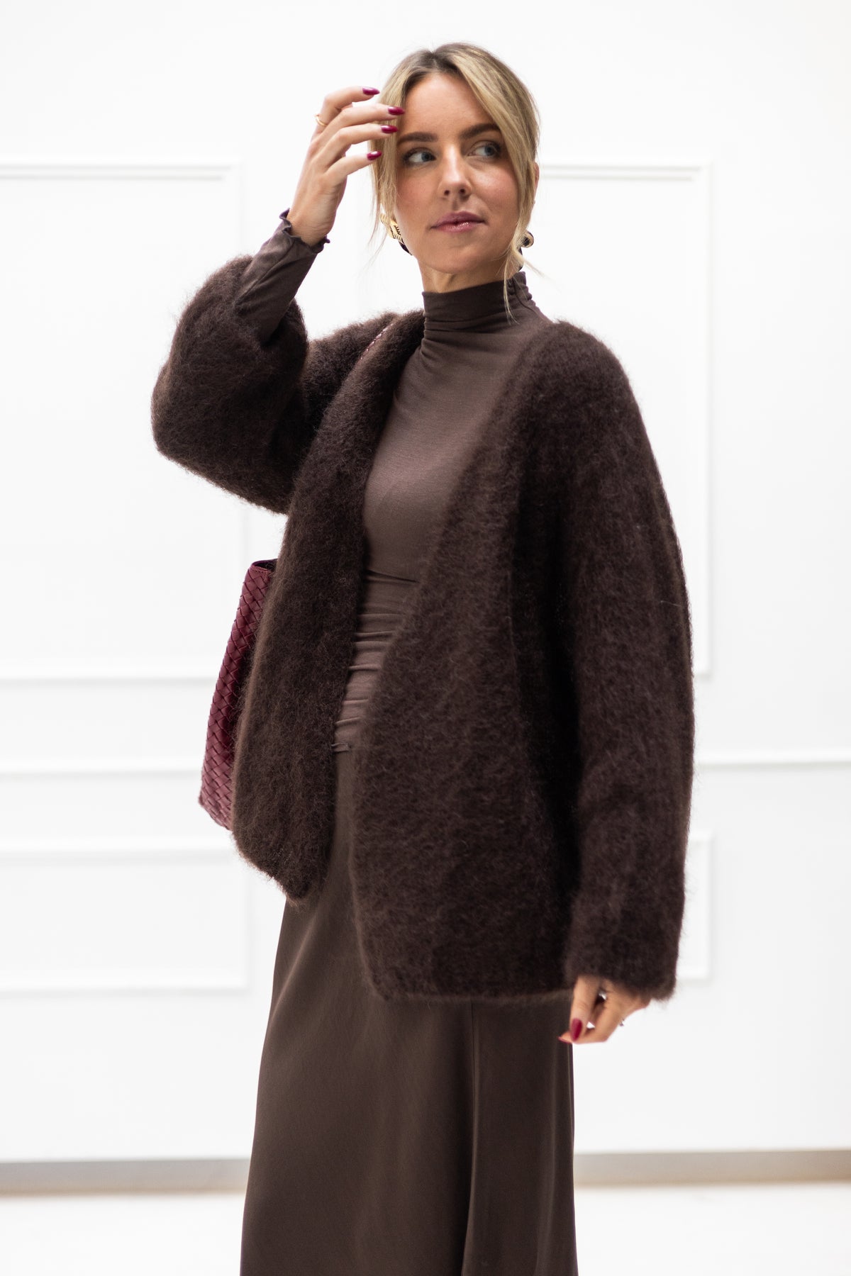 Villa Smilla Cardigan Mohair Brown